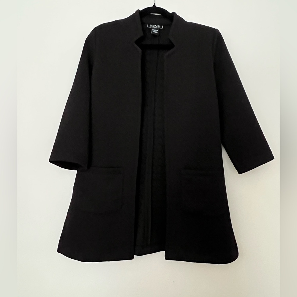 NYCC Black Women's Open Front Blazer Size S